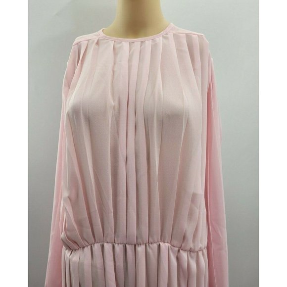 Vintage 60’s JC Penny Fashions Sheer Pink Pleated - Picture 2 of 8